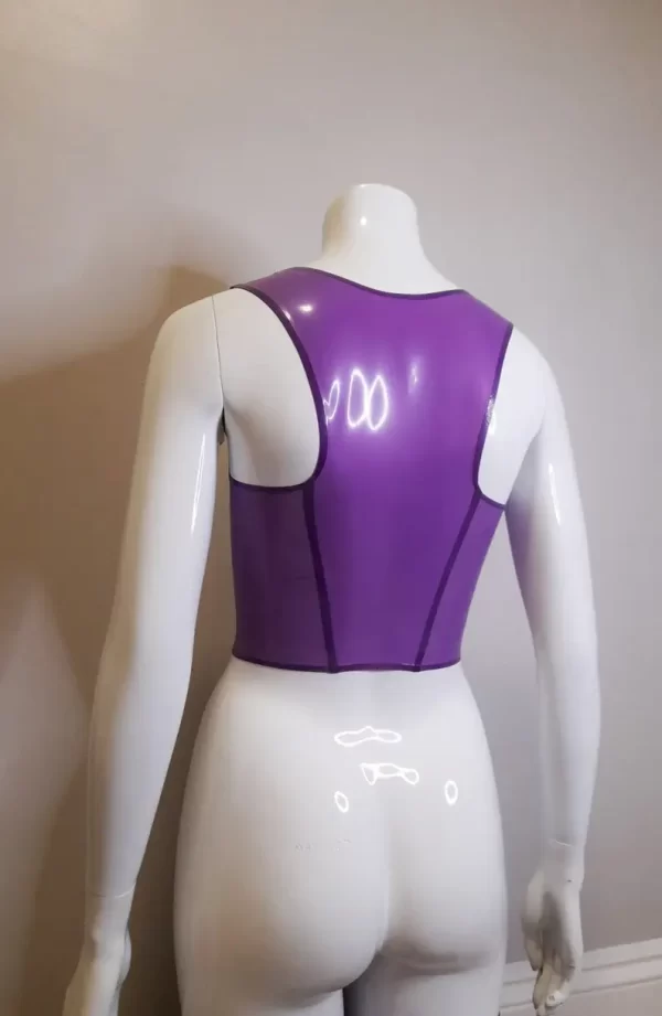 Latex Popper Front, Corset Style Top