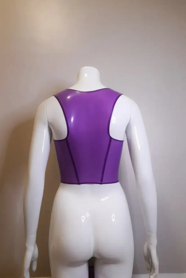 Latex Popper Front, Corset Style Top