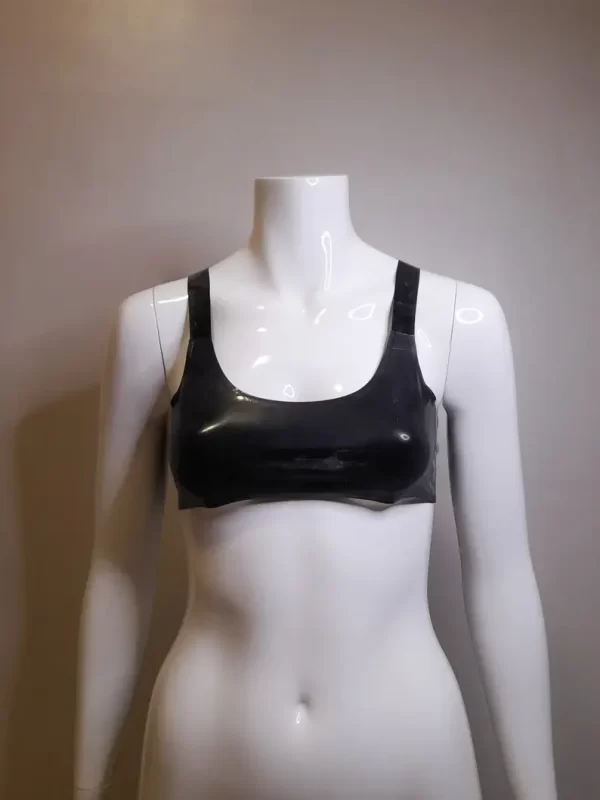 Latex Adjustable Strap Bralette, Crop top