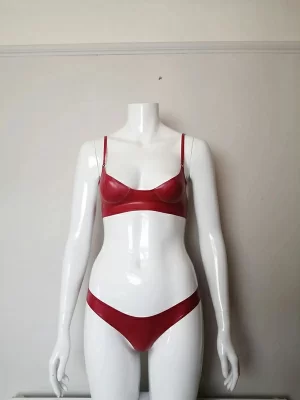 Latex Luxe two piece set, Triangle Bra and Thong