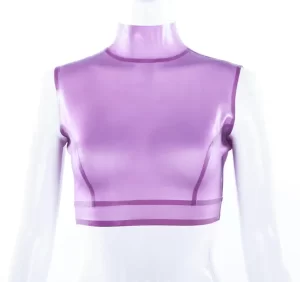 Latex Top Lucy With O Ring Zipper