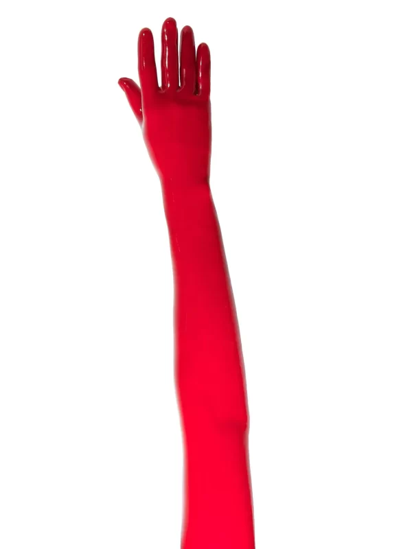 Long latex opera gloves