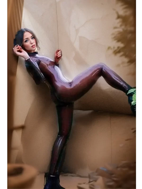 latex Seamless catsuit