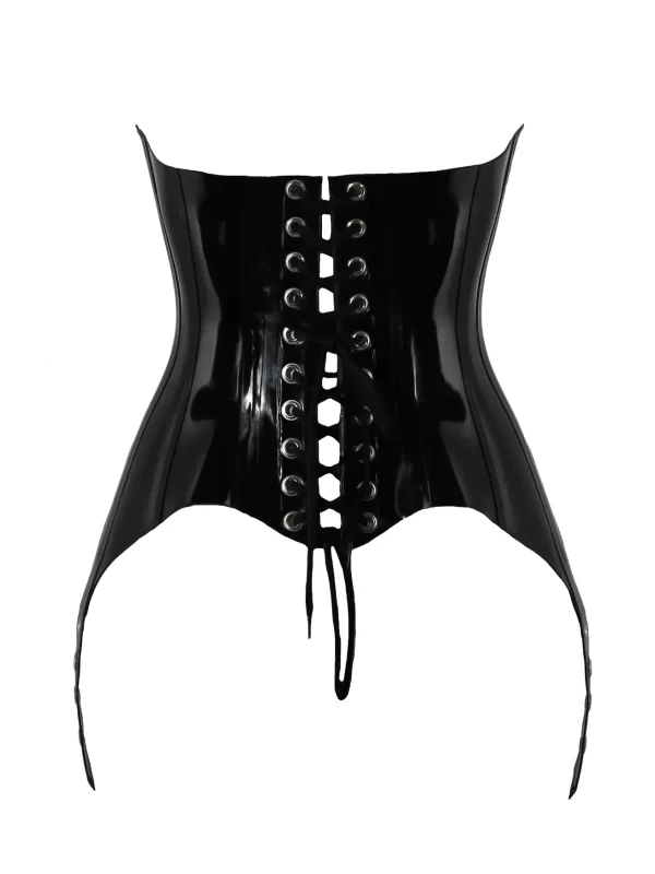 Contoured underbust latex corset