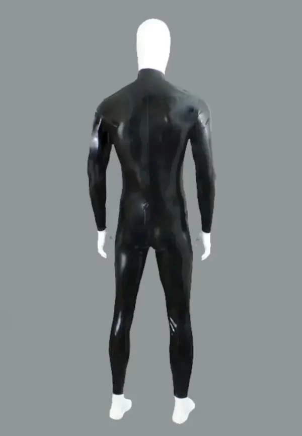 Latex Men’s Pouch Front Thru Zip Catsuit