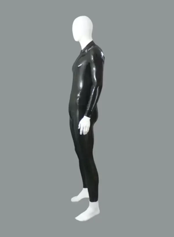 Latex Men’s Pouch Front Thru Zip Catsuit