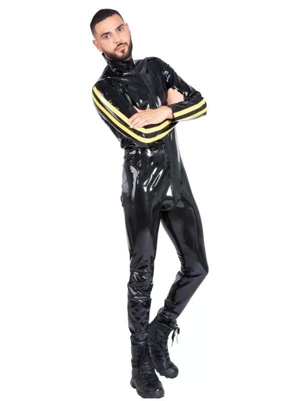 Yellow Striped Latex Casuit