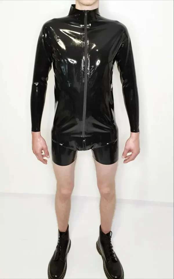 Top t-shirt Jacket zip Tomy latex