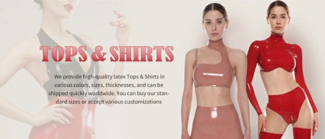 latex tops shirts category