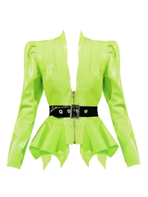 Wrap latex trench coat