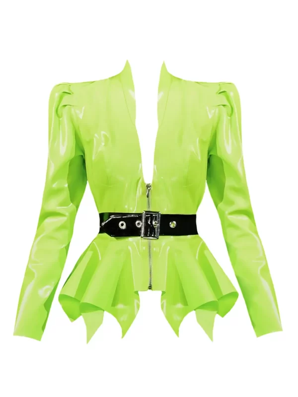 Slim fit latex jacket