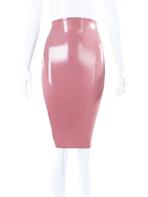 Latex Pencil Skirt With Full Back Zip