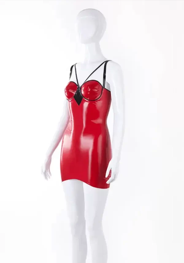 Maia Cup Latex Mini Dress