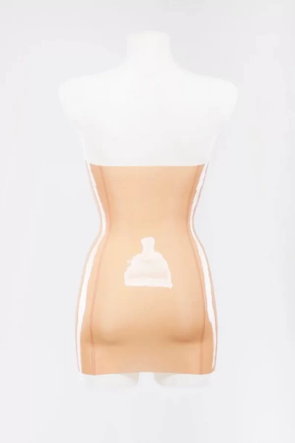 Latex strapless tube dress