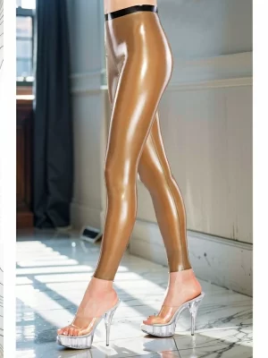 Latex leggings with stirrups