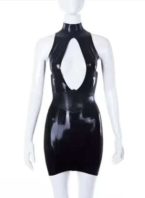 T Latex Mini Dress