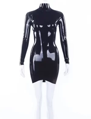 Little Black Latex Dress