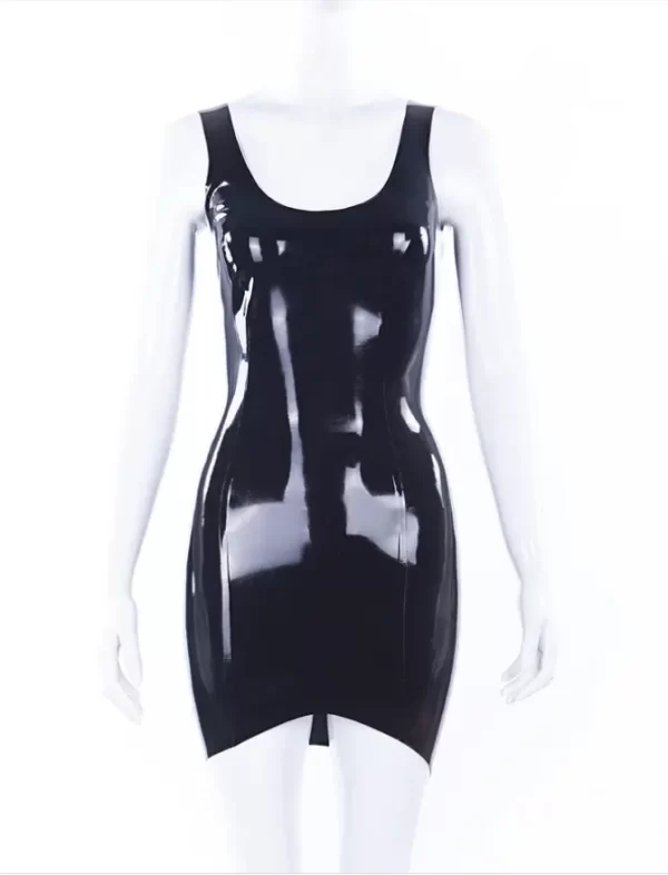 Little Black Latex Dress