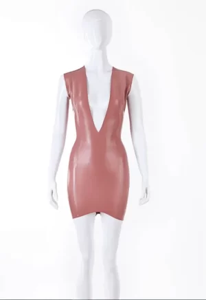 Casandra Cup Latex Mini Dress