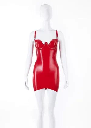 Casandra Cup Latex Mini Dress