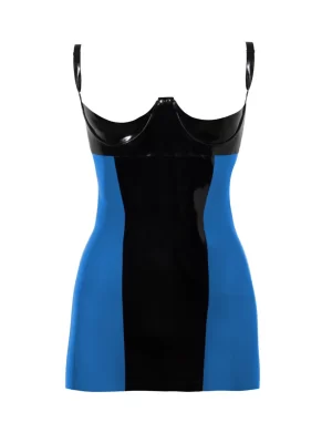 Half chest latex mini dress