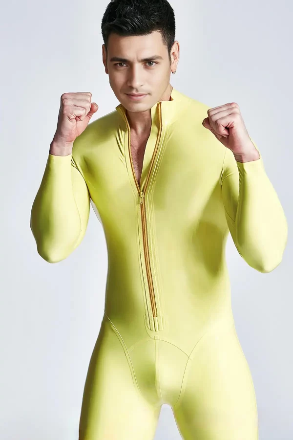 Male Mr Muscles Front-zip Latex Catsuit