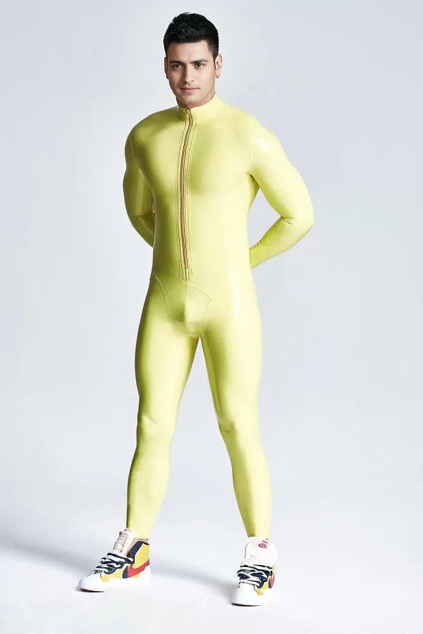 Male Mr Muscles Front-zip Latex Catsuit