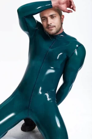 Male Mr Muscles Front-zip Latex Catsuit