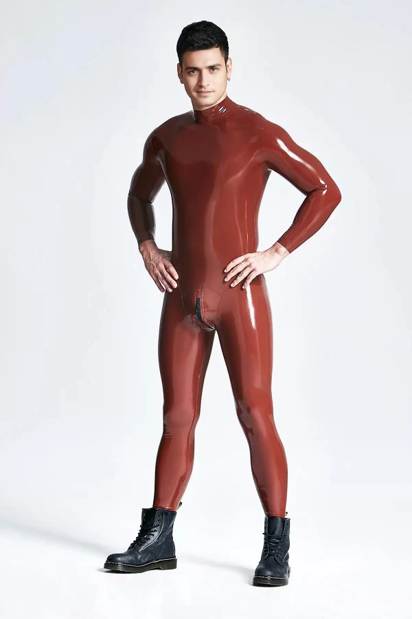 Male Sleekness Basic Neck Entry Latex Catsuit