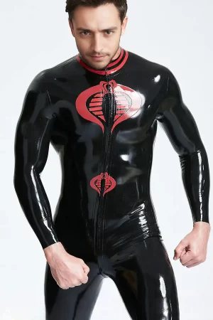 Male Tangled Web Back Zip Catsuit