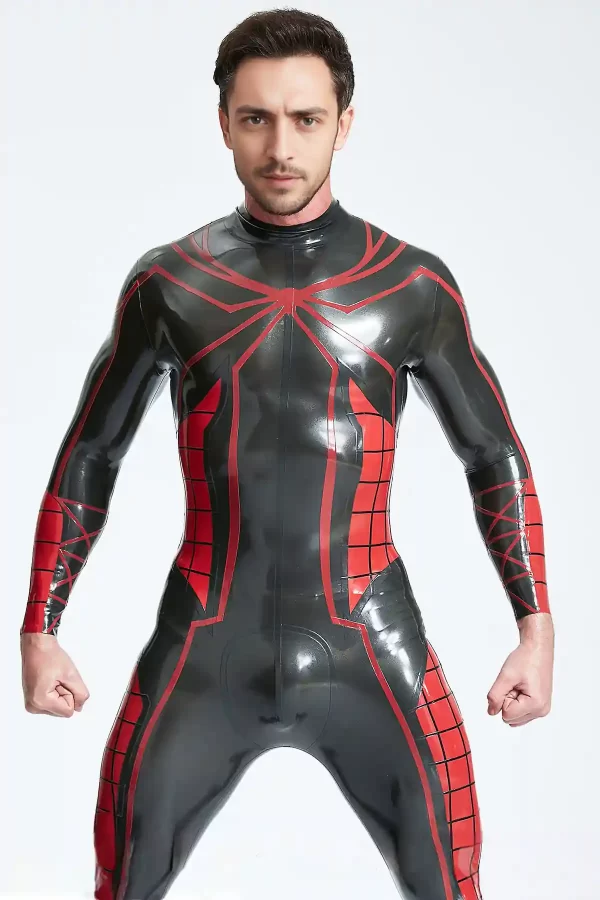 Male Tangled Web Back Zip Catsuit