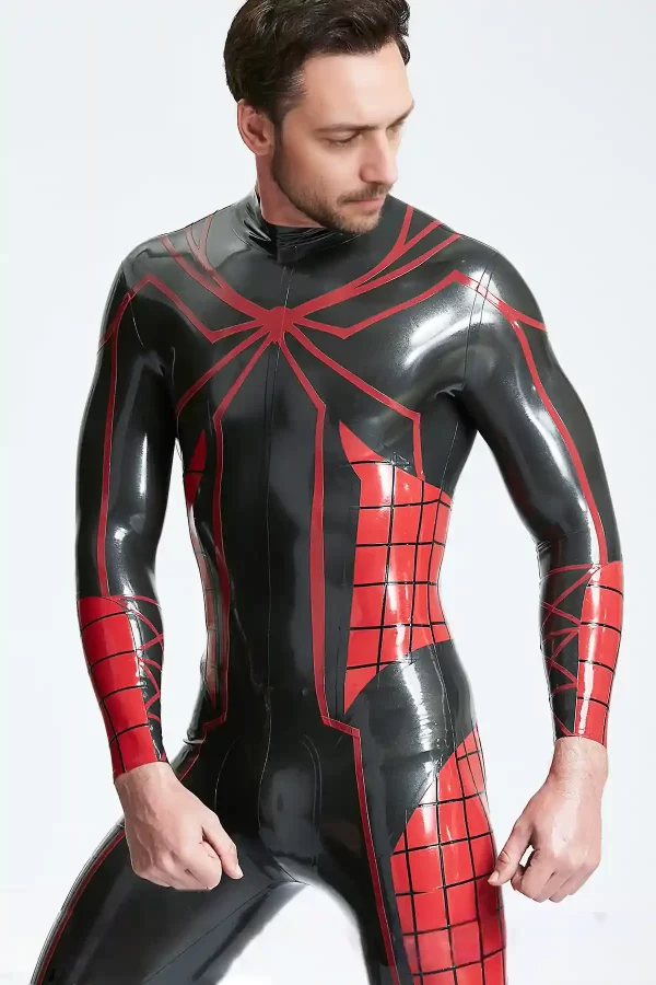 Male Tangled Web Back Zip Catsuit