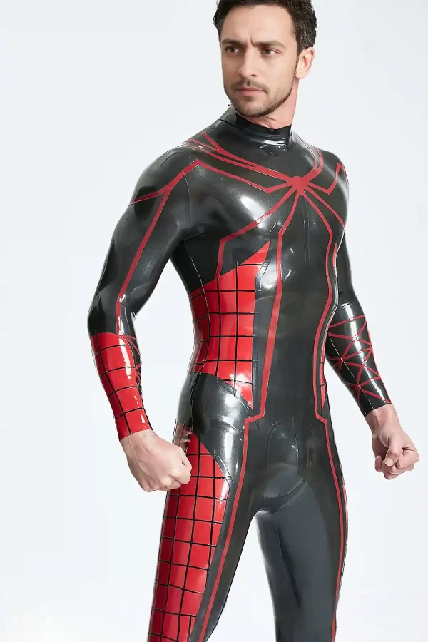 Male Tangled Web Back Zip Catsuit