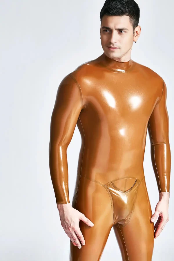 Male Zipless Pouch-front Neck Entry Catsuit