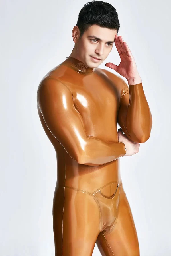 Male Zipless Pouch-front Neck Entry Catsuit