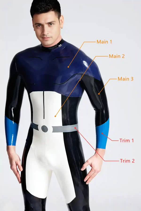 Male Skylar Back Zipper Catsuit