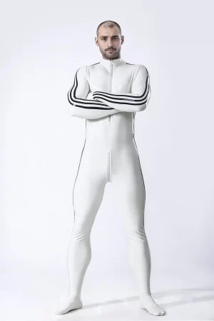 Male Lightning Flash Wide-Necked Catsuit