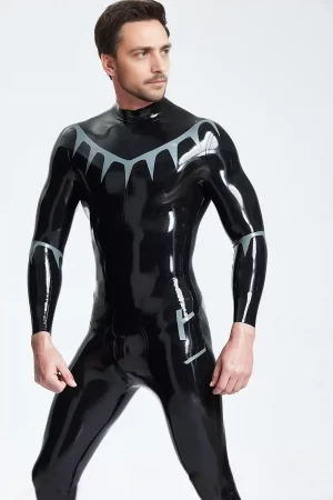 Male Winged-Chest Back Zip Catsuit