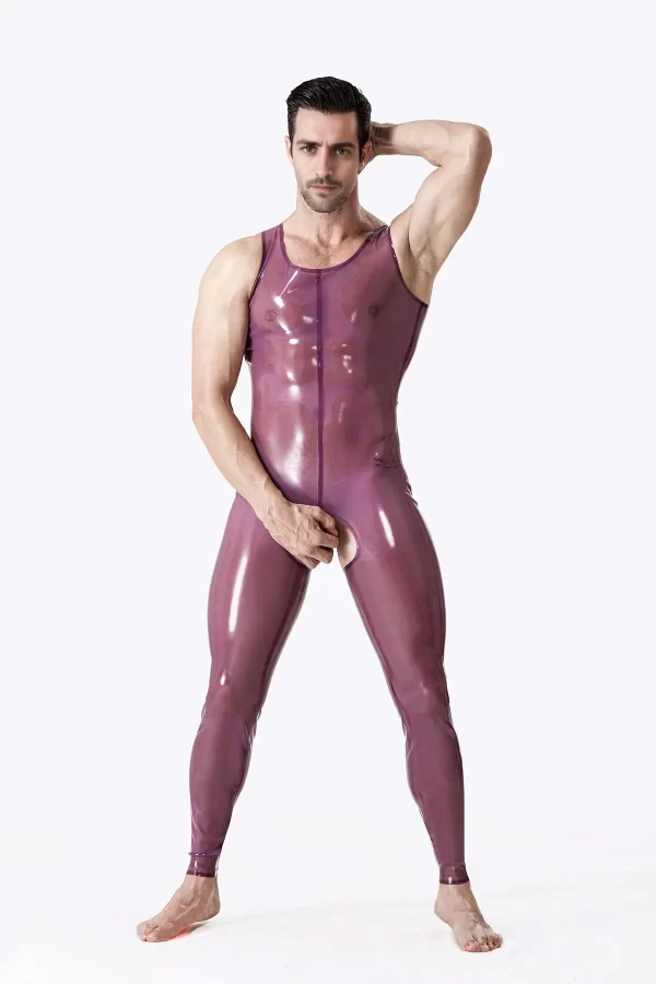 Male Open Bum Singlet Suit