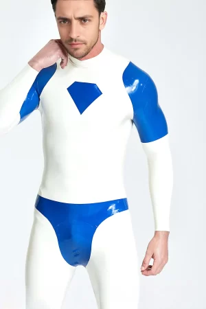 Male Zig-Zag Latex Catsuit