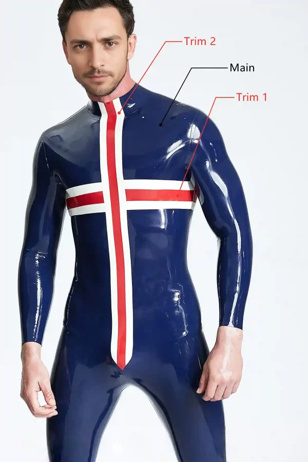 Male Patriotic Cross Catsuit