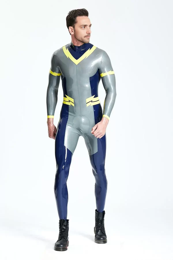 Male Lightning Bolt Back Zip Catsuit