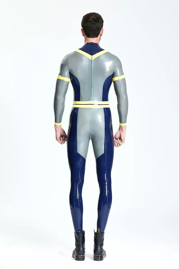 Male Lightning Bolt Back Zip Catsuit