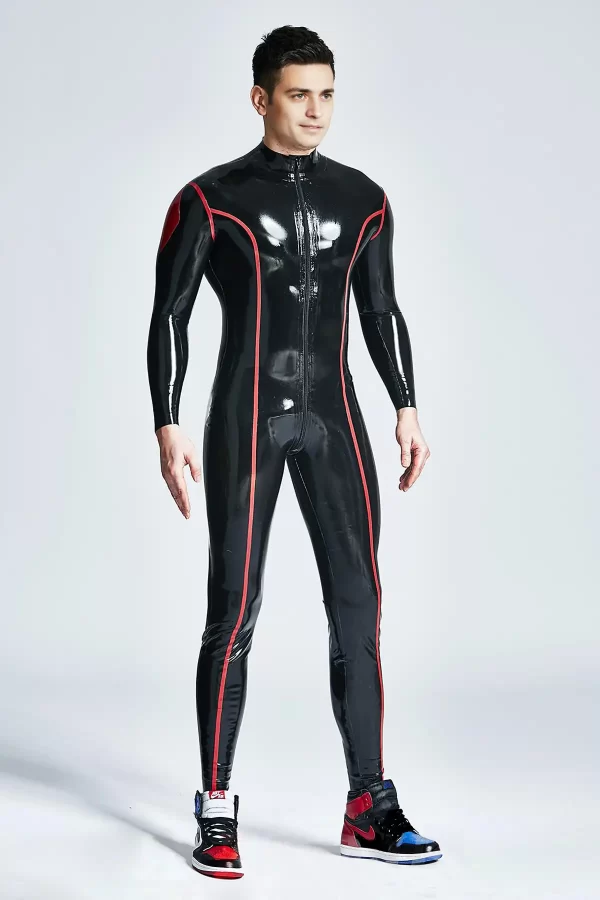 Male Diamond Dude Front Through-Zipper Catsuit