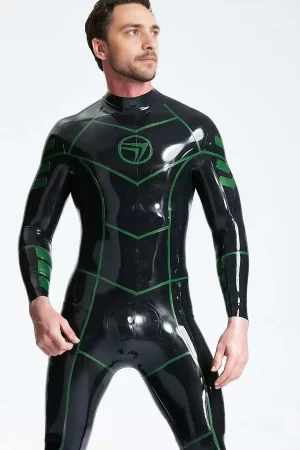 Male Diamond Dude Front Through-Zipper Catsuit