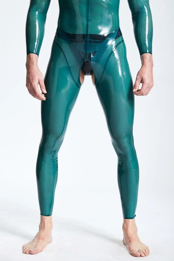 Male Open-Crotch Shoulder-zip Catsuit