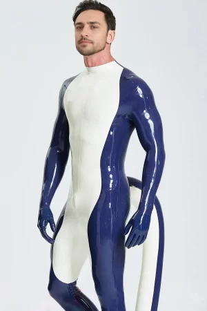 Male Devil-May-Care Inflated Tail Catsuit