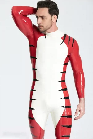 Male Purr-fect Inflated Tail Catsuit With Feet & Gloves