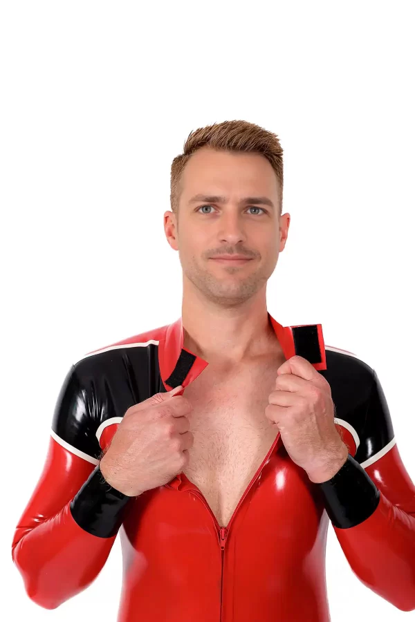 Male Orbiton Front-Zip Latex Catsuit