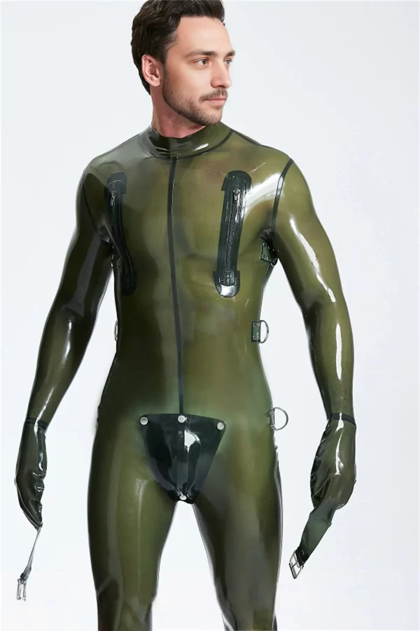 Male Multi-Use Bondage Codpiece Catsuit